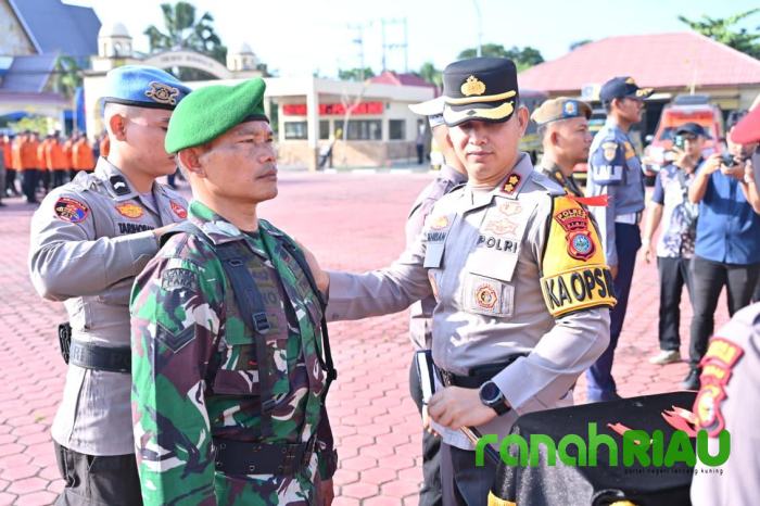 Jelang Idul Fitri 1447 H, Kapolres Bengkalis Pimpin Apel Operasi Ketupat Lancang Kuning 2026