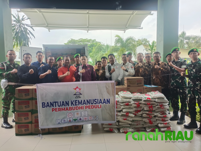 Gandeng Kodam XIX/Tuanku Tambusai, Bantuan Logistik Permabudhi Riau untuk Korban Bencana Sumatera