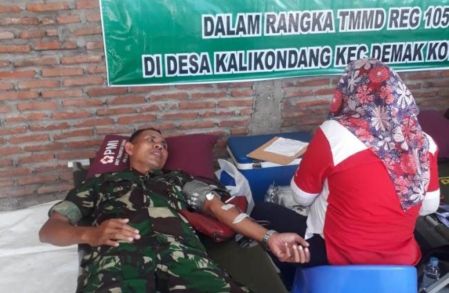 Warga Juga Apresiasi Donor Darah di Pembukaan TMMD