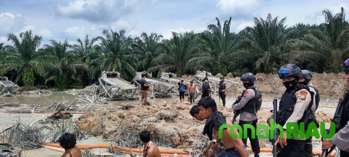 Tim Ditreskrimum Polda Riau Gulung 11 Pelaku PETI Di Kuansing, Pelaku Terancam 5 Tahun Penjara