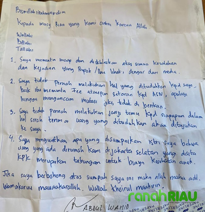 Sumpah Atas Nama Allah Dibuka ke Publik: TPF Ungkap "Janji Iman" Abdul Wahid di Tengah Tekanan KPK