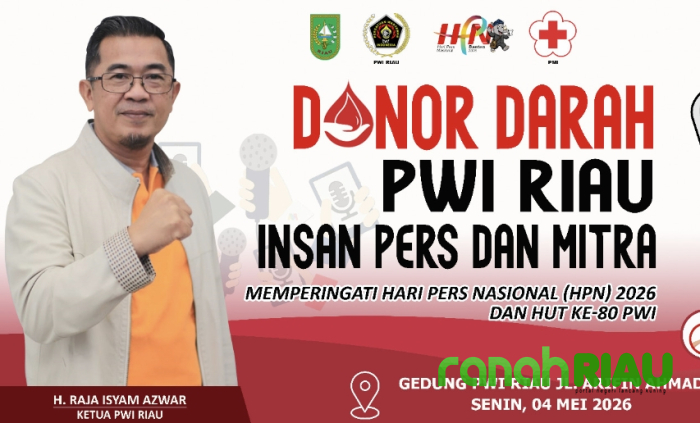 PWI Riau Gelar Donor Darah, Wujud Kepedulian Sambut HPN dan HUT ke-80