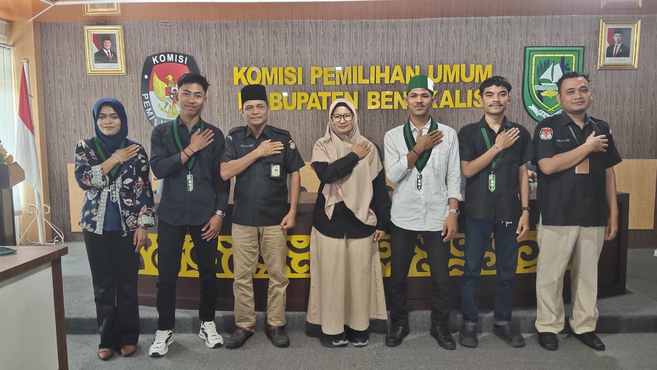 Jaga Penguatan Demokrasi, HMI Silaturahmi Bersama KPU Bengkalis