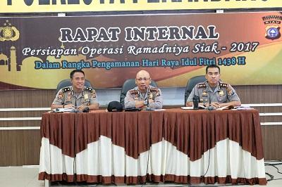 Pastikan Ramadhan aman dan Kondusif,Polresta Kota Pekanbaru Gelar Rapat Internal