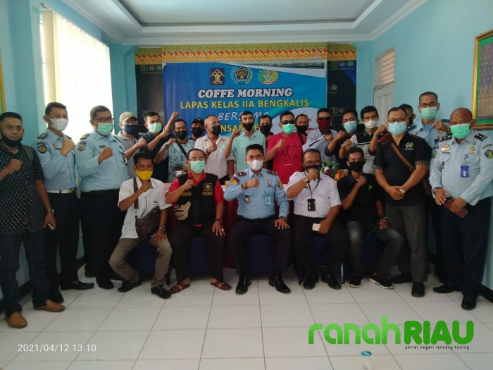 Media Sahabat Kita, Lapas Bengkalis Gelar Coffe Morning Bersama Insan Pers