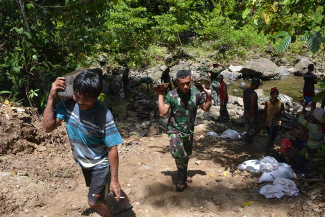 TMMD ke 104, Buka Pesona Alam Desa Rusoh