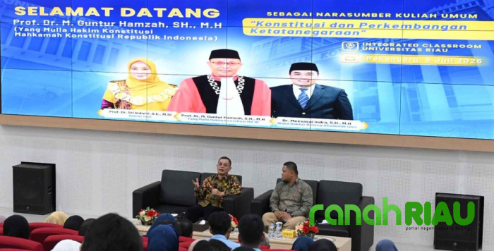 Gandeng Mahkamah Konstitusi RI, Unri taja Kuliah Umum Penguatan Nilai Konstitusi dan Demokrasi