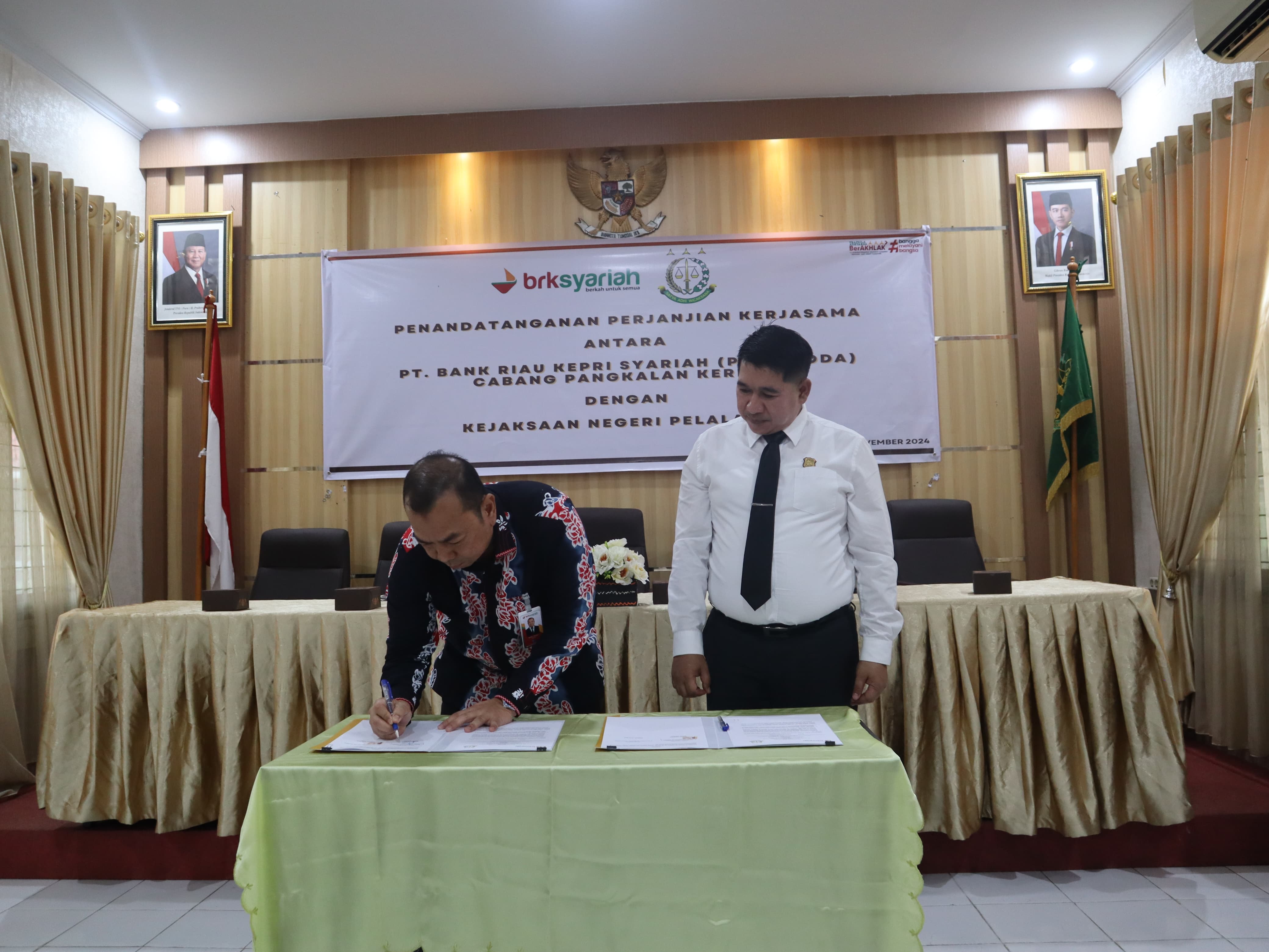 BRK Syariah Kerinci gelar Penandatangan MoU dengan Kejaksaan Negeri Pelalawan