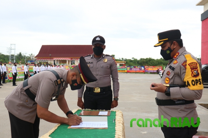 Amanah dan tanggung jawab, pesan Kapolres Meranti dalam Sertijab Pejabat utama