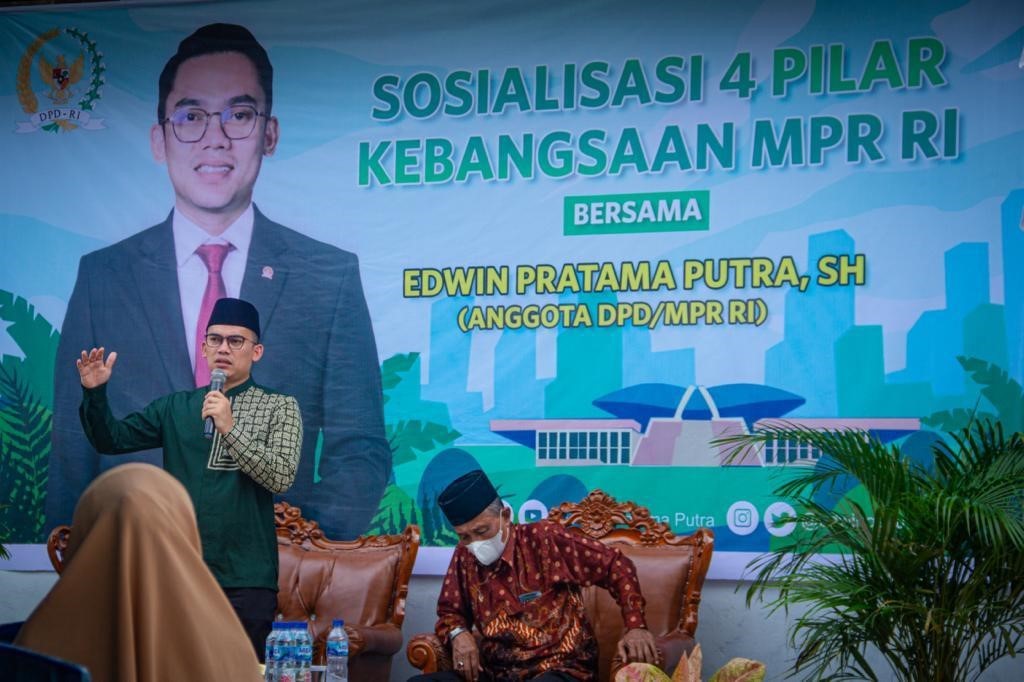 Kunjungi Rohul, Senator Edwin Gelar Sosialisasi 4 Pilar Kebangsaan