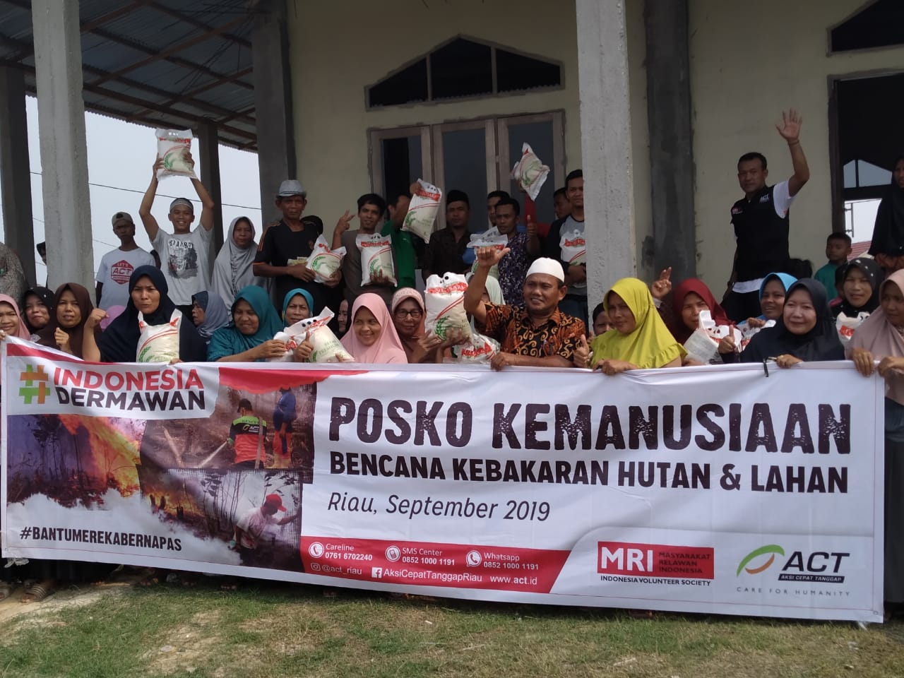 Sekitar 100 ton bantuan siap dibagikan ke 6 kabupaten kota se Riau 
