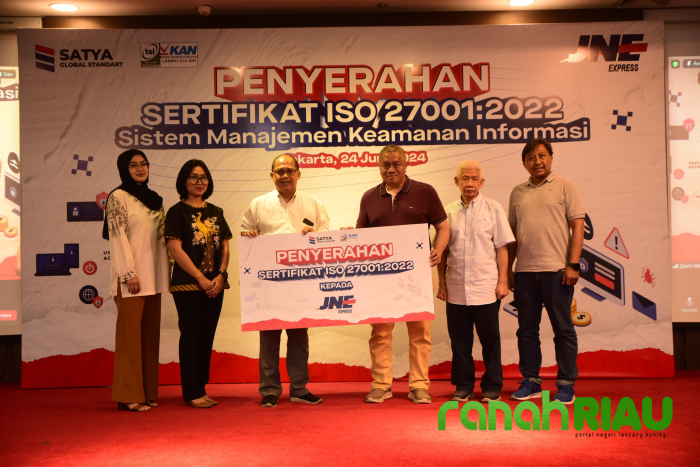 Komitmen jaga Keamanan data Pelanggan, JNE raih Sertifikasi Sistem Manajemen Keamanan Informasi