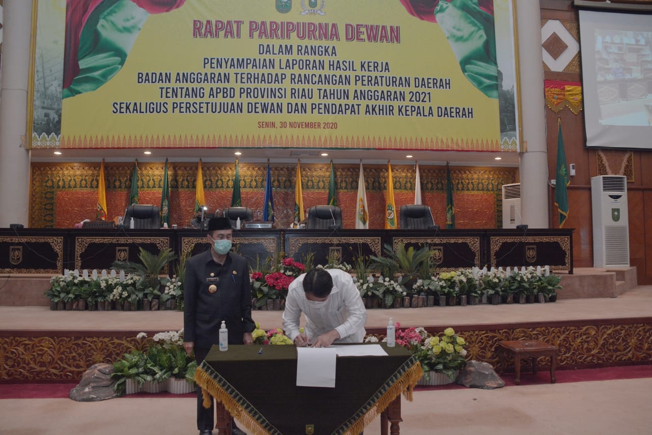 Paripurna DPRD Riau, Hardianto : Kali Ini Postur Anggaran Covid Melekat di APBD Riau