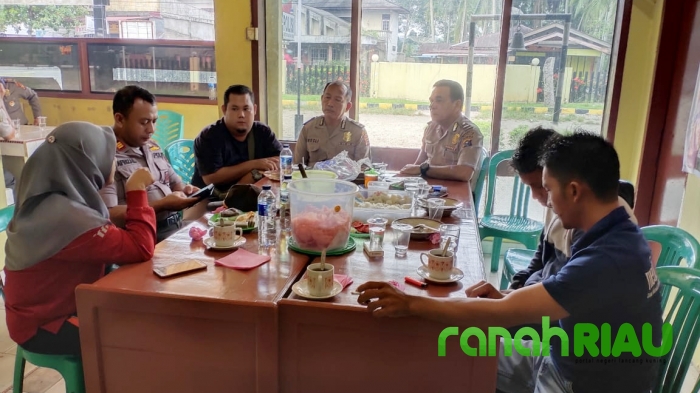 Coffe Morning, Kapolsek Kuantan Mudik Ajak Wartawan Menjaga Kamtibmas