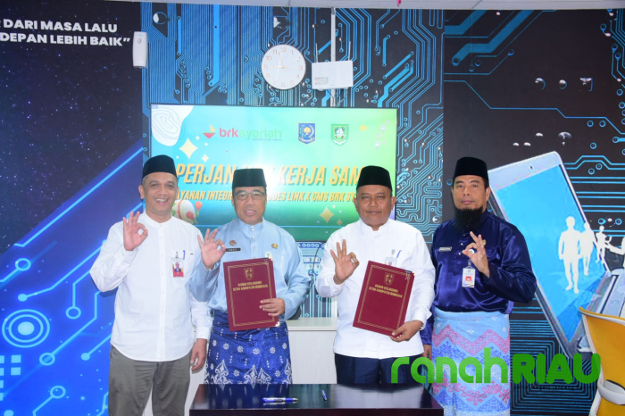 Penandatanganan Kerjasama BRKS dengan Dinas PMD terkait Siskeudes Link