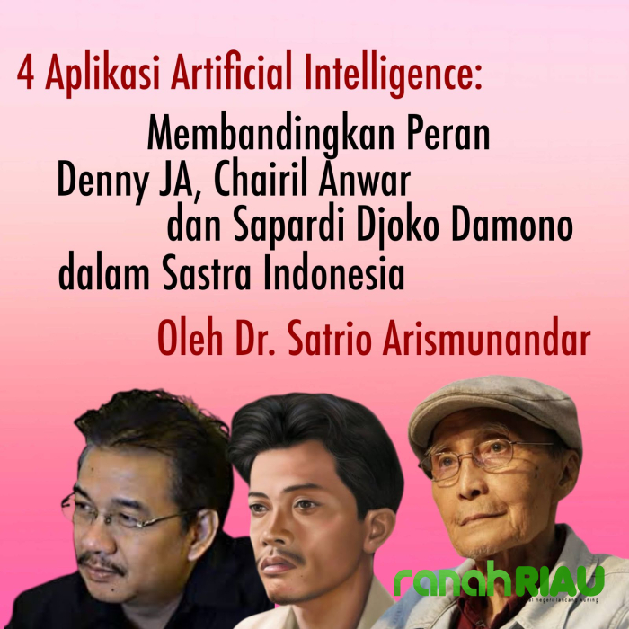 Membandingkan Pengaruh Denny JA, Chairil Anwar dan Sapardi DD dalam Sastra Indonesia 