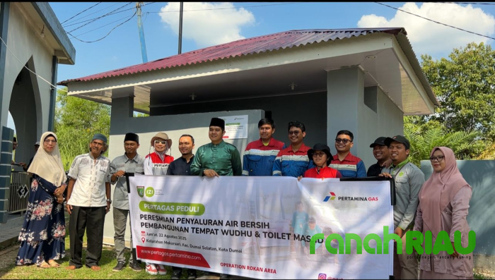Dukung Aktifitas Ibadah, Pertagas resmikan Tempat Wudhu dan Toilet Masjid