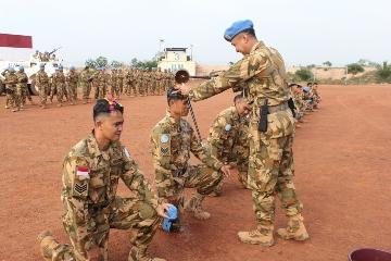 19 Prajurit TNI Naik Pangkat di Afrika Tengah