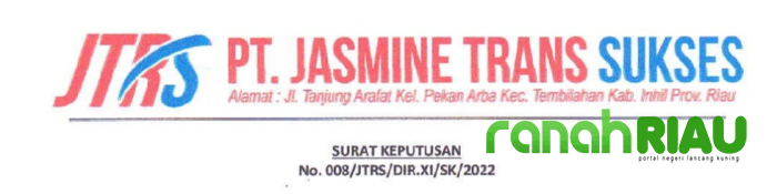 Kembangkan Sayap, PT Jasmine Trans Sukses Siap Jadi Keagenan Kapal di Bengkalis