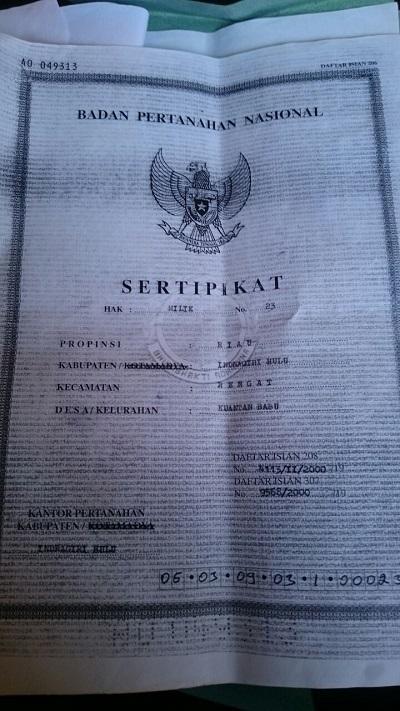 BPN Inhu di minta Turun Kelokasi Lahan Yang Bersengketa