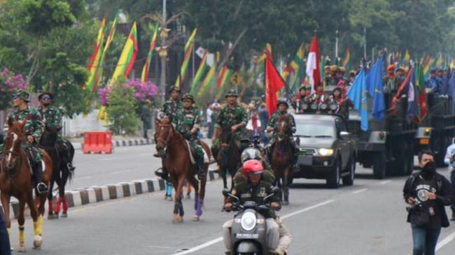 Pordasi Kota Pekanbaru ikut serta dalam Kirab HUT TNI ke 73