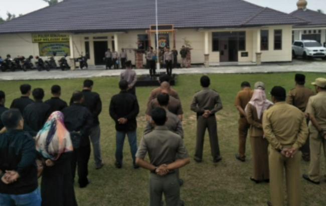 Polsek Bengkalis Gelar Apel Gabungan Pemilu 2019