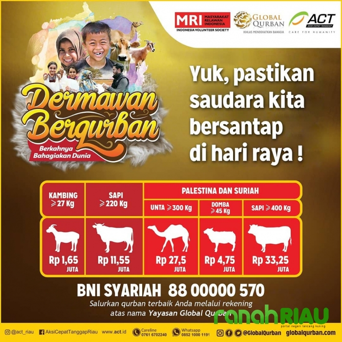 Salurkan daging Qurban, Mari berbagi untuk sesama