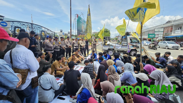 Tuntut Persoalan Roro, PMII Bengkalis Gelar Aksi Demo Menyuarakan Aspirasi Masyarakat