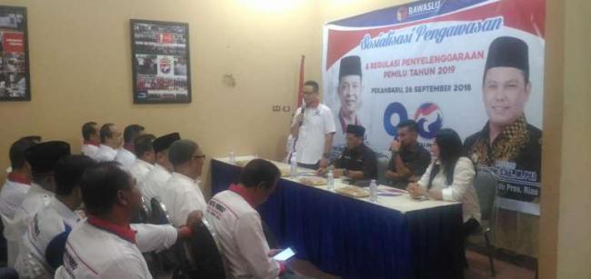 Hari Terakhir Kunjungan Sosialisasi, Bawaslu Riau Kunjungi Perindo