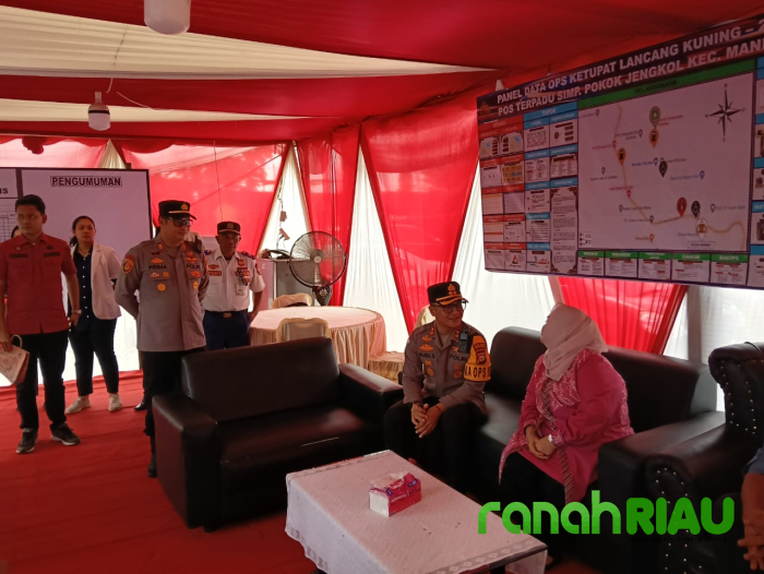 Tinjau Posko Idul Fitri 1446 H, Kapolres Bengkalis Berikan Rasa Aman Nyaman ke Masyarakat