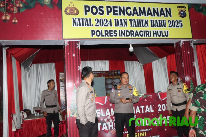 Kapolres Inhu Pantau Langsung Pos Pam, Tekankan Pelayanan Prima Selama Nataru