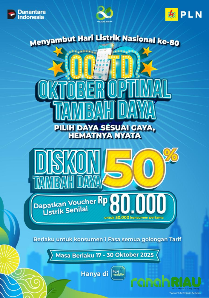 Hadirkan Promo Tambah Daya 50%, Spesial Hari Listrik Nasional ke-80