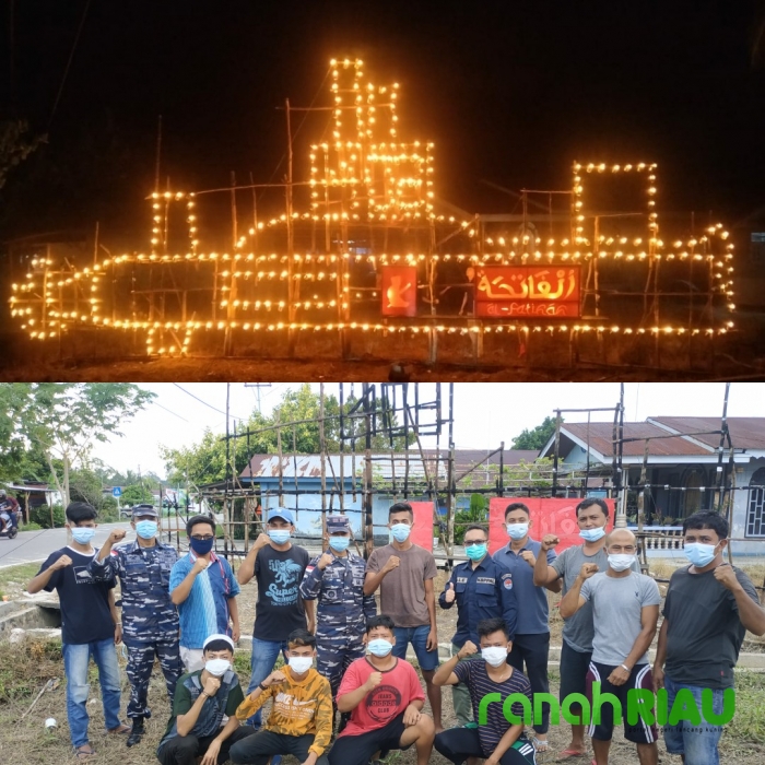 Lampu Colok Kapal Nanggala 402 Desa Senggoro Mendapat Kunjungan Dari TNI-AL Danposal Bengkalis