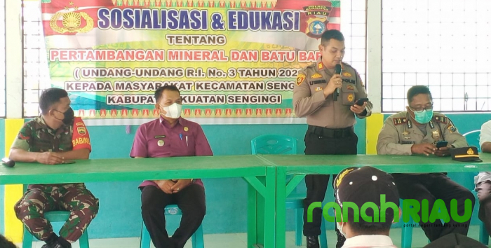 Kapolsek Singingi Paparkan Dampak PETI di Desa Sungai Keranji