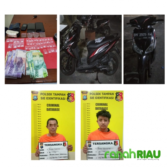 Dua Pengedar sabu Kampung dalam diringkus Polsek Tampan