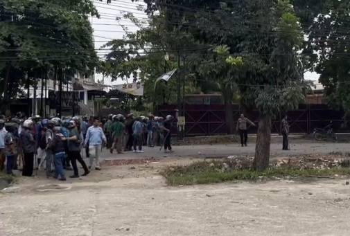 Dua Kubu Serikat Pekerja mengamuk di Riau Ujung, Polresta Pekanbaru turunkan Personil Pengamanan 