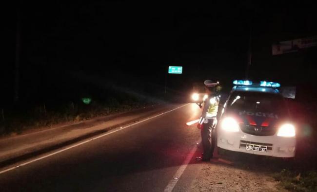 Sat Lantas Polres Rohil Rutin Laksanakan Patroli Malam Hari