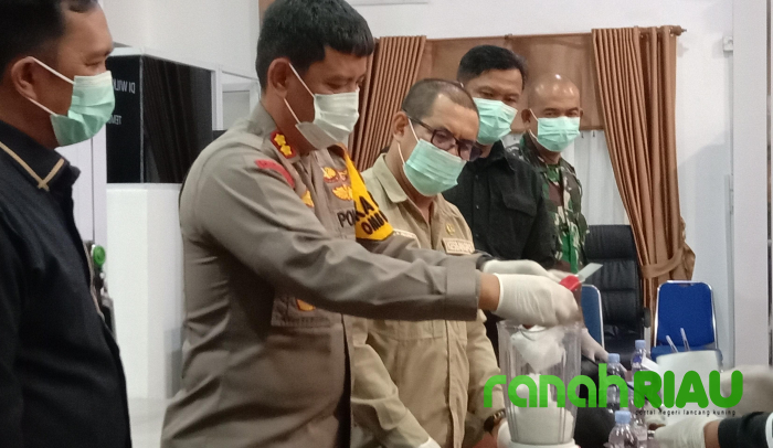 Polres Inhil musnahkan Ribuan butir Ekstasi dan Sabu Jaringan Internasional