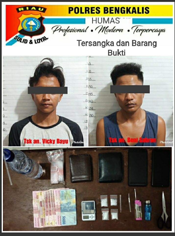 Diduga bandar Narkotika, dua remaja tanggung diciduk team Polsek Mandau