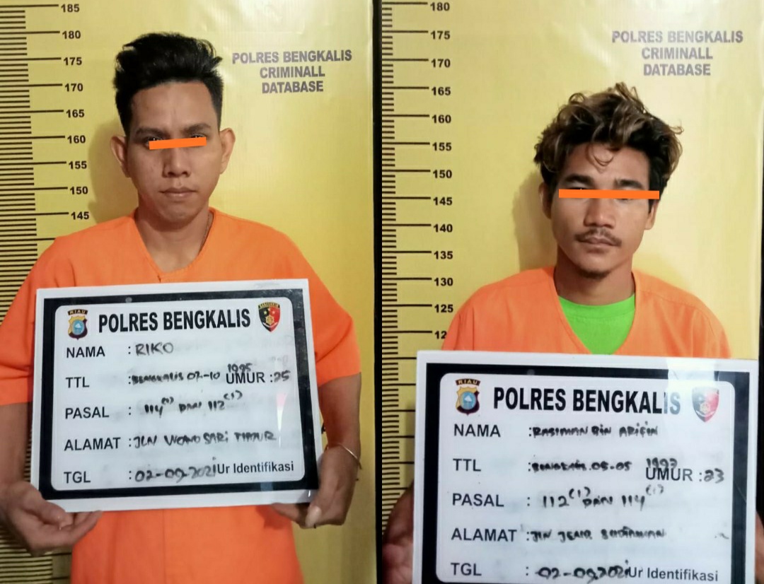 Diduga Memiliki Narkoba Jenis Sabu, Dua Orang Warga Bengkalis di Tangkap Polisi