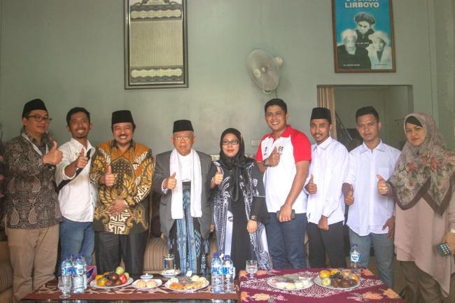 Dikunjungi Kiyai Maruf Amin, DPW Remaja Milenial dapat Spirit Baru