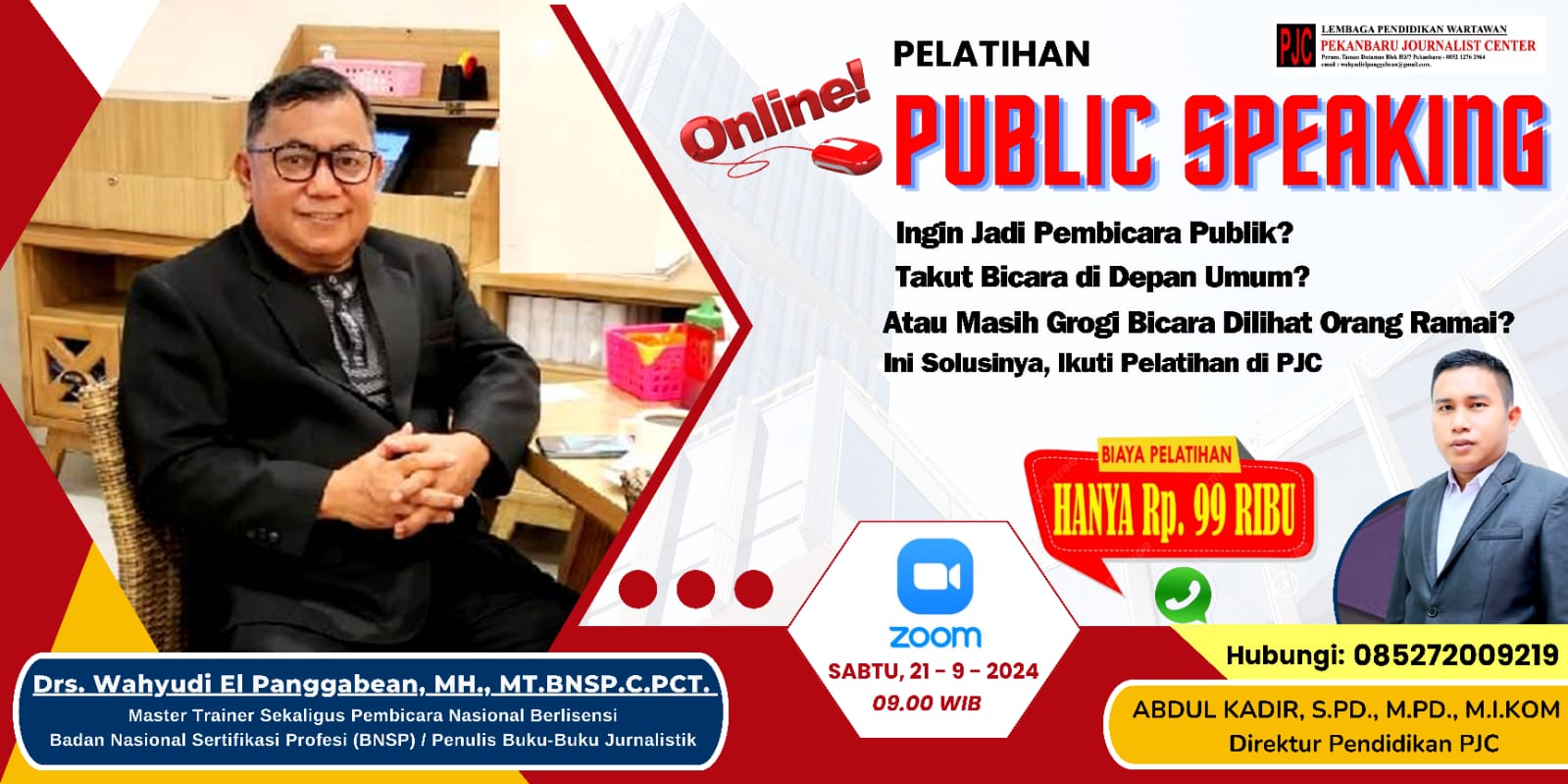 Asah Public Speaking di PJC,  Kuota masih tersedia 