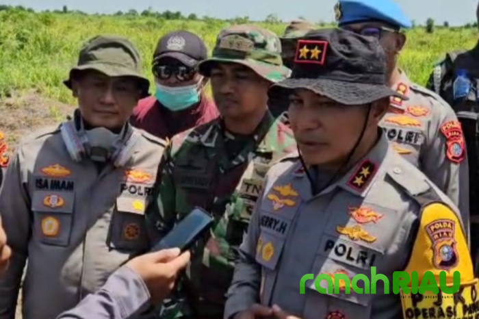 Tinjau Lokasi kebakaran di Kubu Rohil, Kapolda Riau minta doa dan dukungan Warga