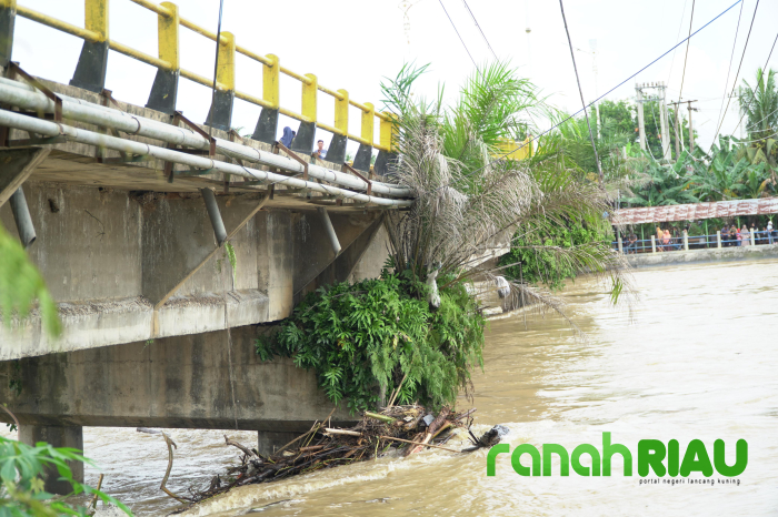 Sempat Viral, Dinas PUPR PKPP Provinsi Riau cek Kondisi Jembatan Sei Rokan yang Rusak 