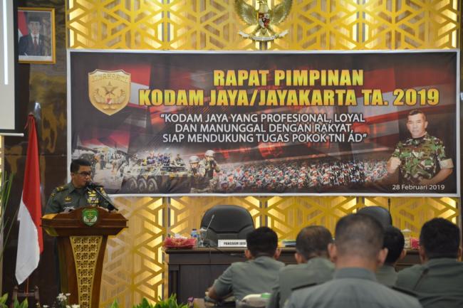 Kasdam Tutup Rapim Kodam Jaya Tahun 2019