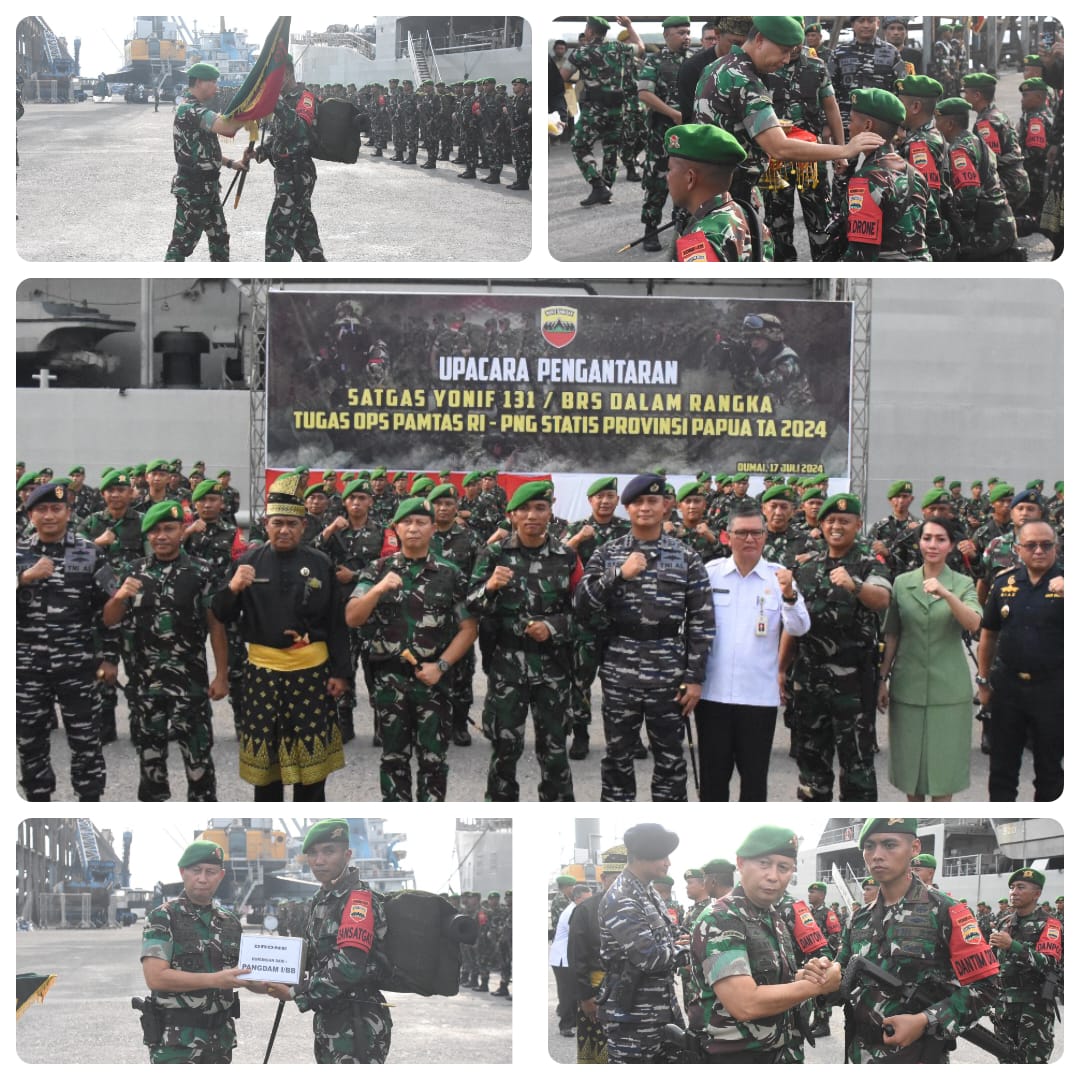 Danrem 031 Wirabima pimpin Upacara pemberangkatan Satgas Yonif ke Papua