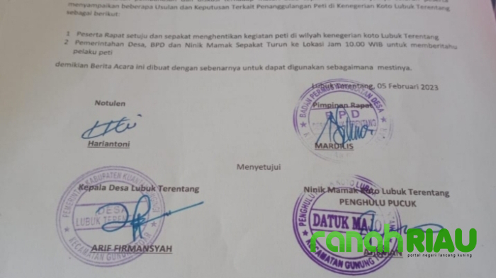 Keputusan MusDes Tak Diindahkan Pelaku PETI, Kades Arif : Kami Jadi Serba Salah