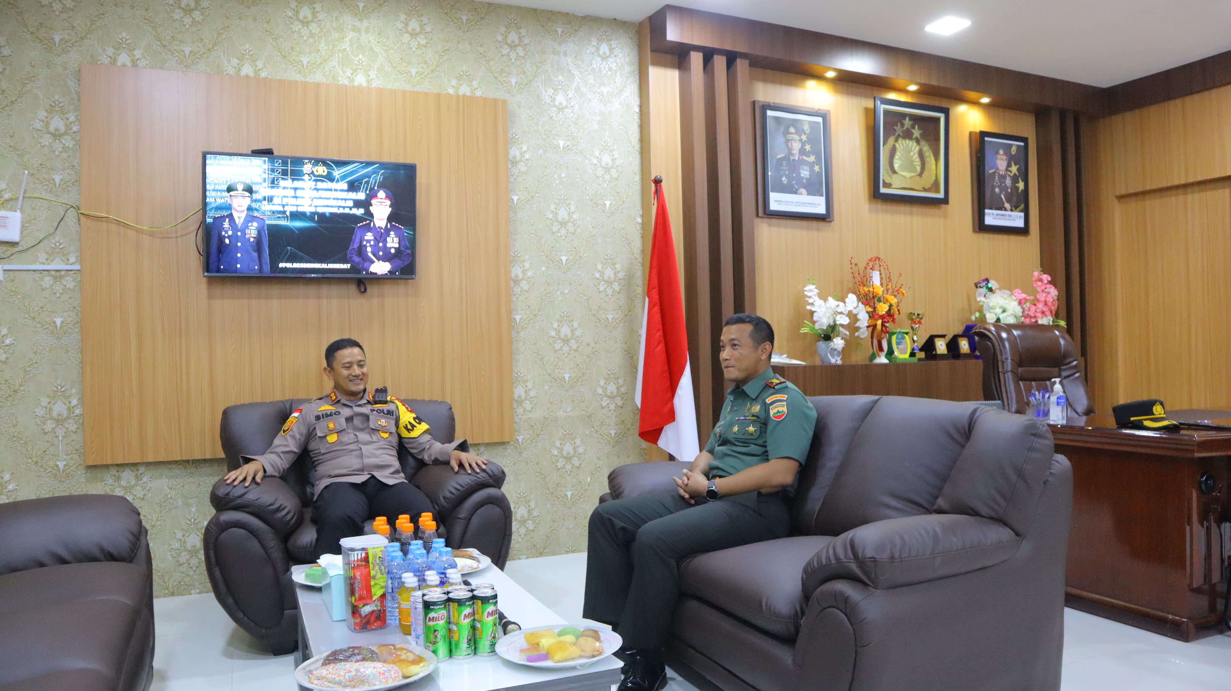 Eratkan Silaturahmi, Polres Bengkalis Sambut Kunjungan Dandim 0303 Bengkalis