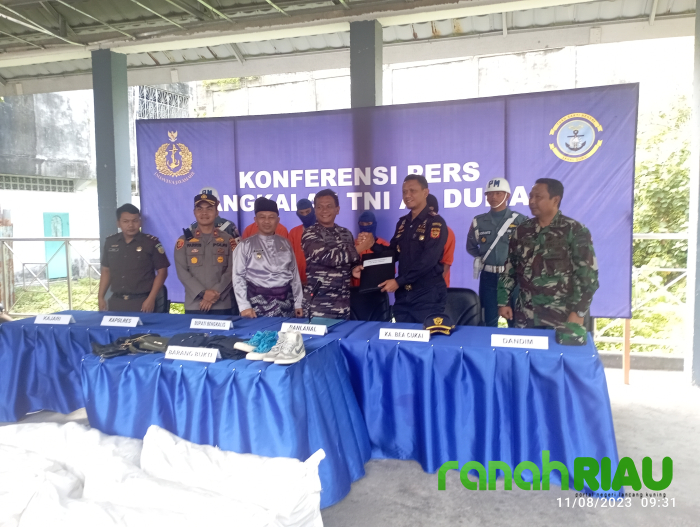 TNI AL Dumai Gagalkan Penyeludupan Barang Bekas di Perairan Siak Kecil Bengkalis