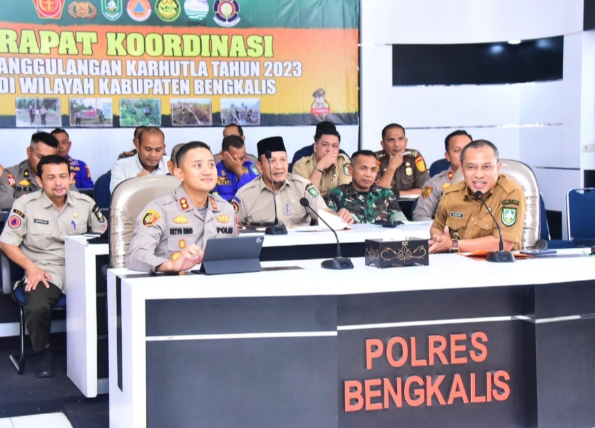 Wabup Bengkalis Hadiri Rakor dan Sepakati 10 Rekomendasi Terkait Karhutla